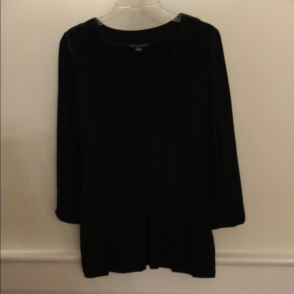 Banana republic long sleeve black cotton top